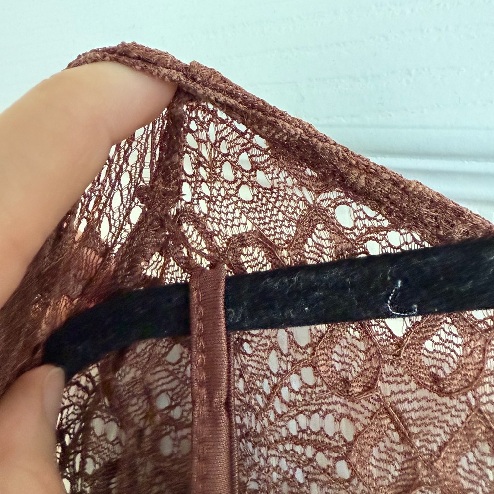 OPEN TO OFFERS!!! Bohemian Brown Lace Maxi Dress with Long Sleeves - Picture 5 of 6